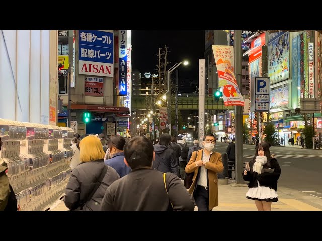 【4K HDR】Tokyo Walk – Ueno to Akihabara at night (Feb.2021) 【Japan】