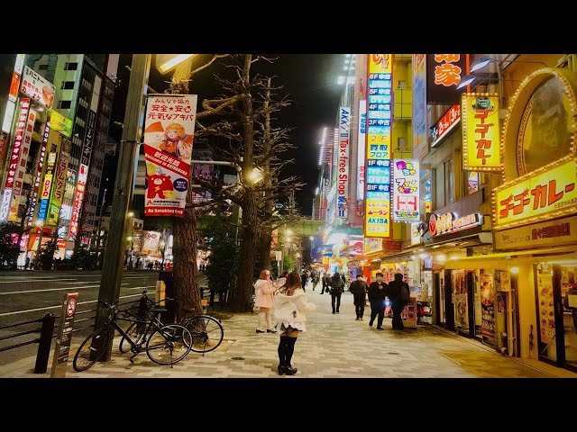 【4K】Akihabara Tokyo night walk　秋葉原 夜の散歩
