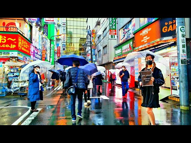 【4K】Tokyo Rainy Walk – Akihabara  秋葉原 2021.03 15:45