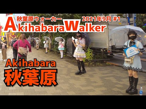 [秋葉原散歩4K] Walk in Akihabara | 小雨降る平日夕方の秋葉原を散策（2021年9月#1）